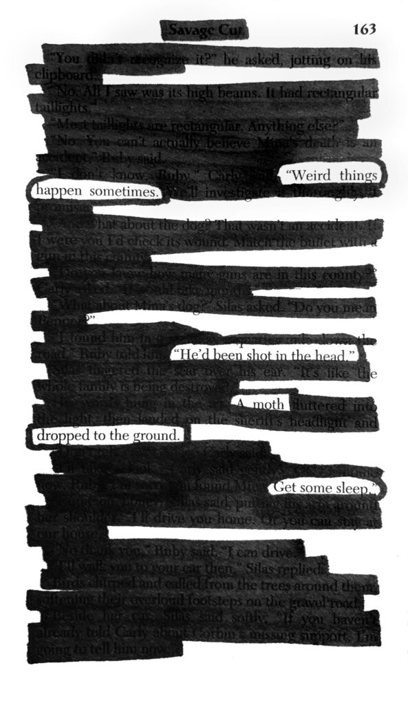 A blackout poem